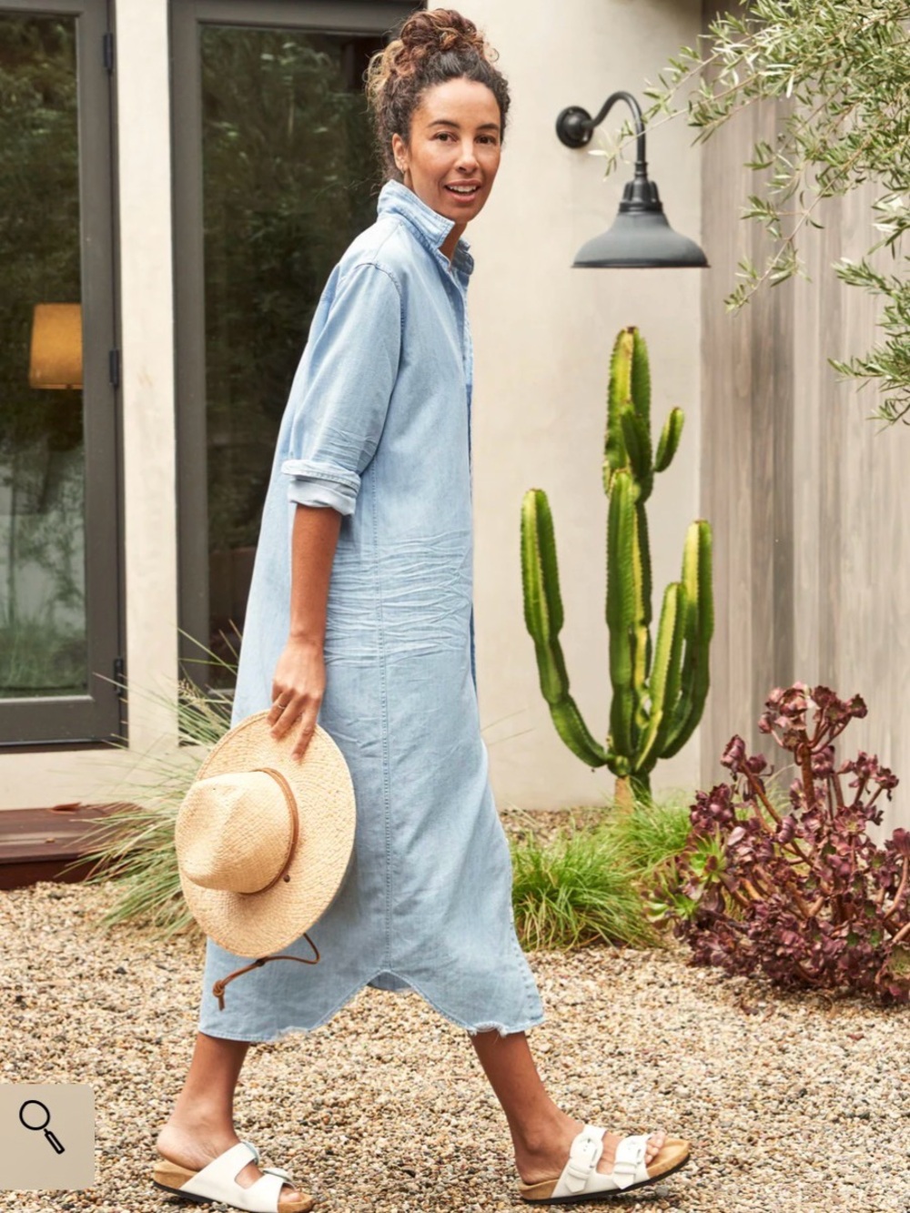 Frank & Eileen Rory Shirt Dress in Light  Chambray - Picture 2 of 4